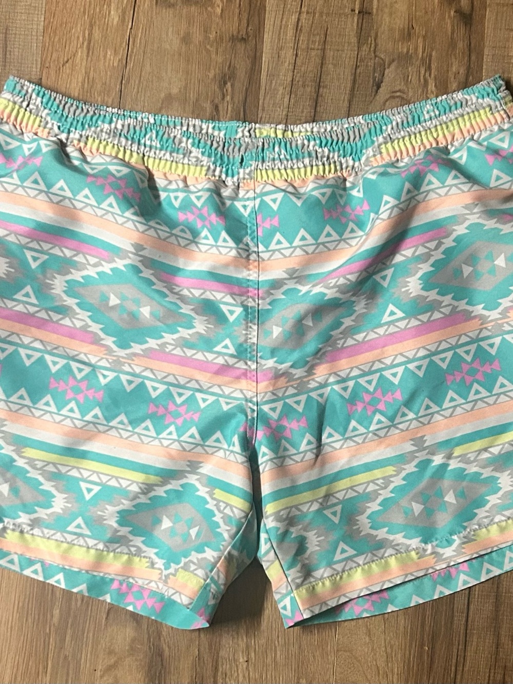 Chubbies Shorts Teal Aztec The En Fuegos 5.5" Swim Trunks Lined Size XL Mens